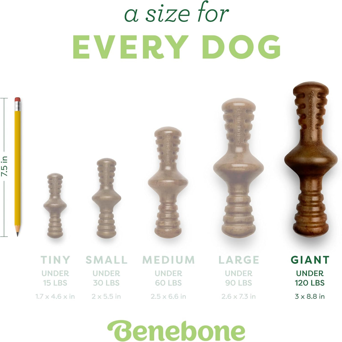 Zaggler Dog Chew Toy for Aggressive Chewers, Real Bacon, Giant